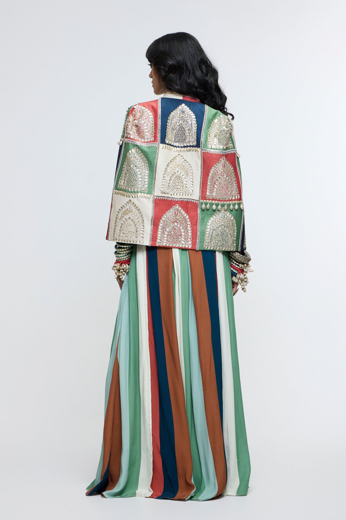 Bajrangi Embellished Cape Jacket Set