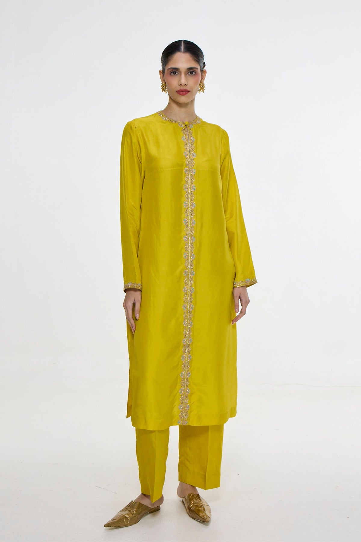Mustard Kurta Set