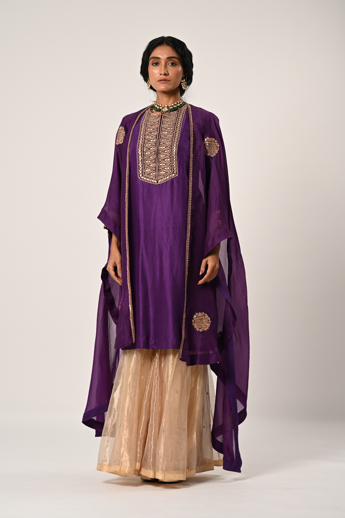 Sharara With Cape Set