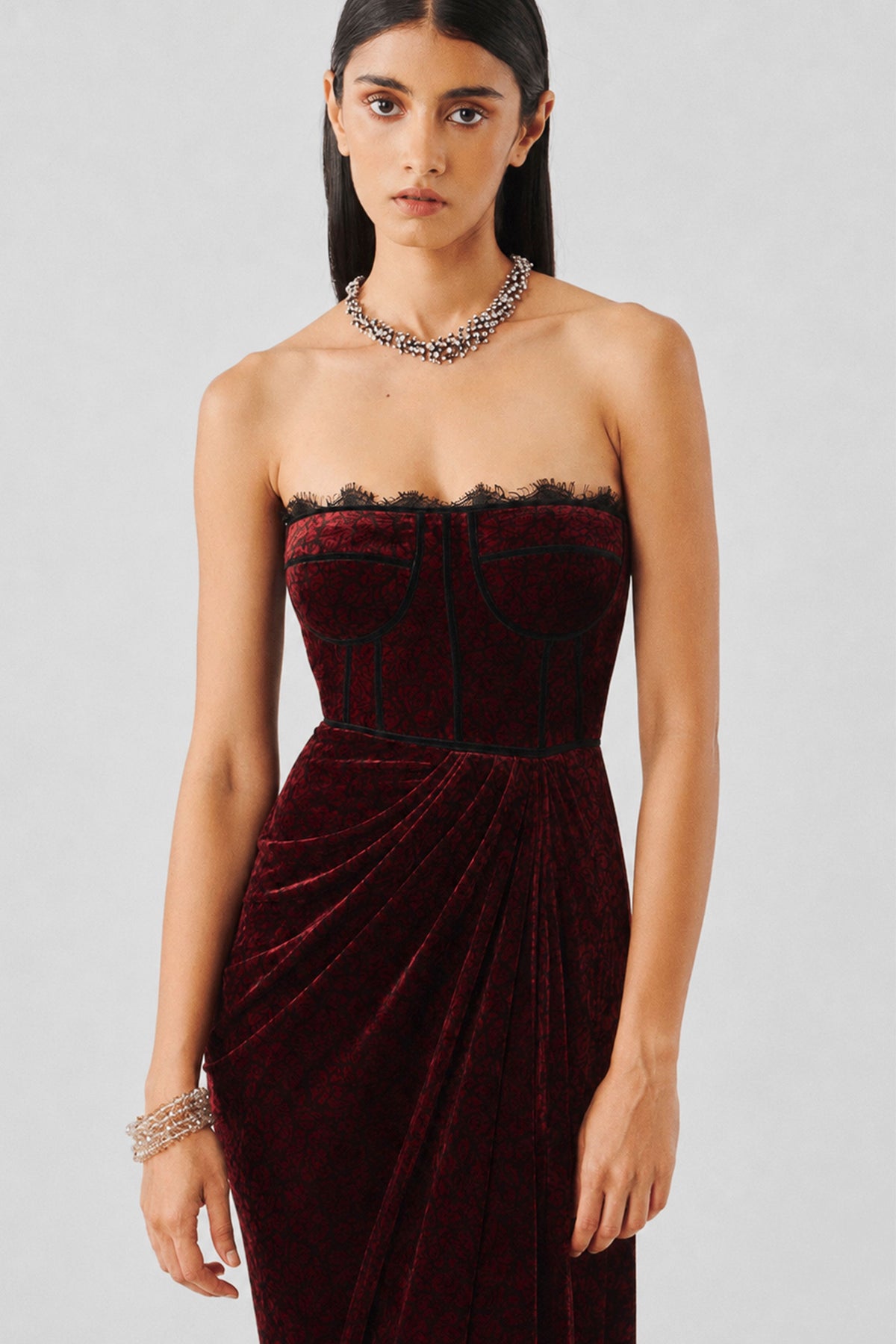 Charlotte Velvet Ajrakh Gown