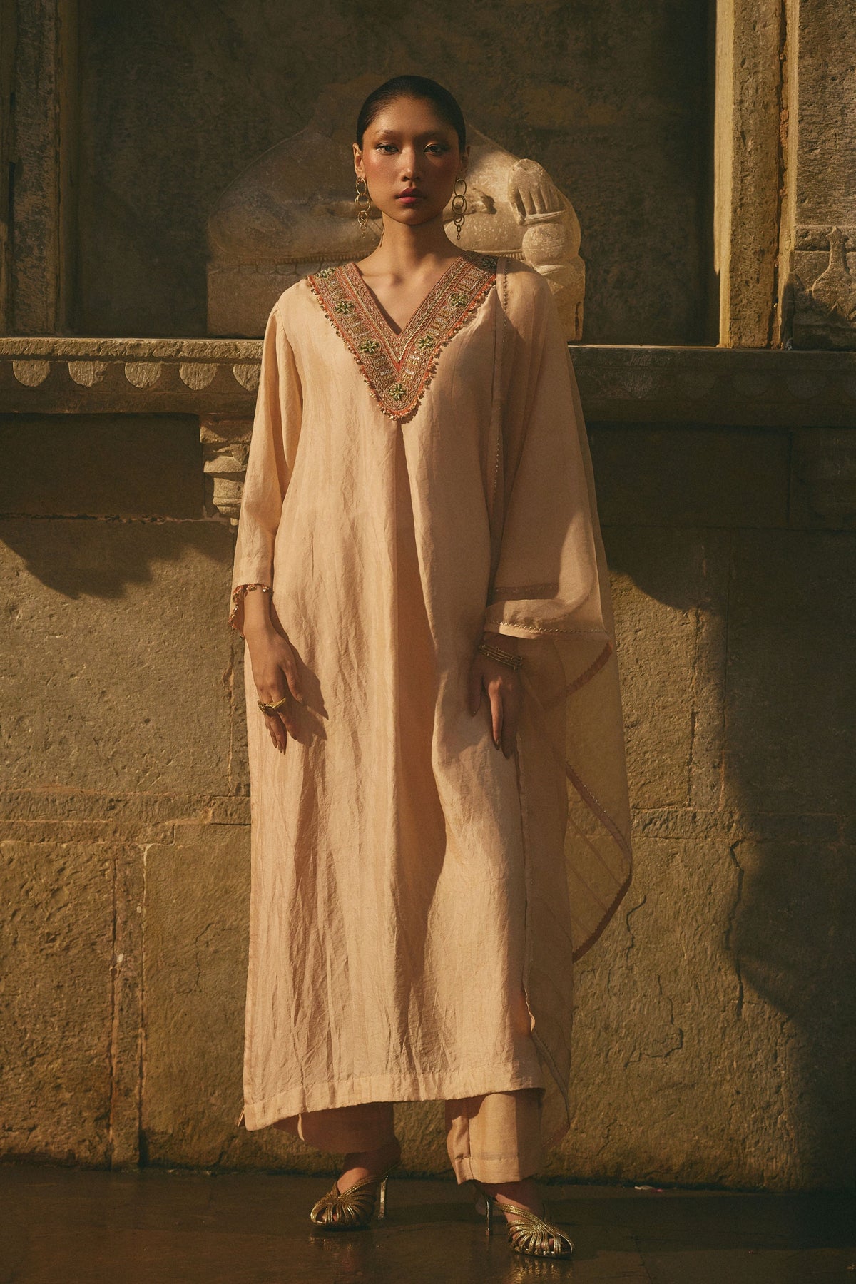 Beige Kurta Set
