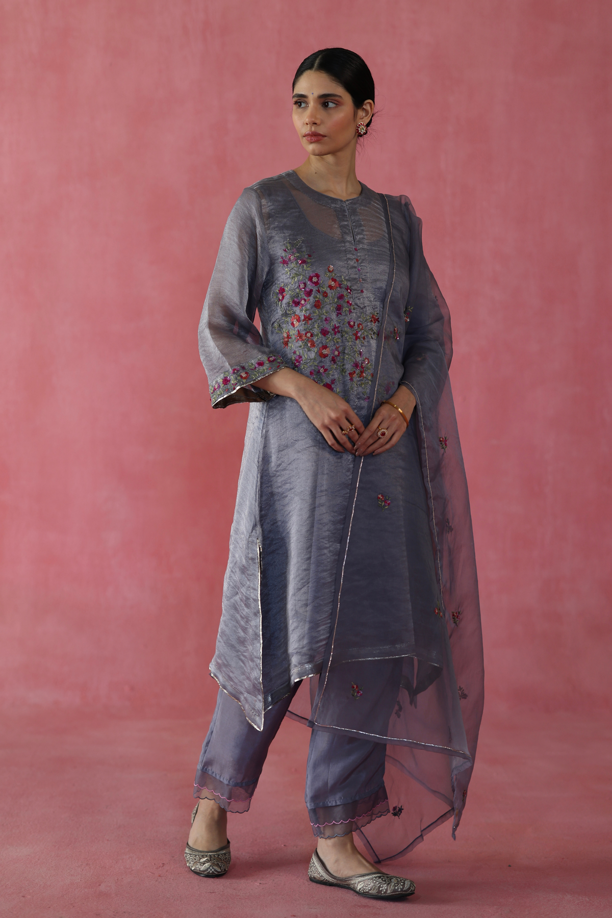 Grey Phirni Kurta Set