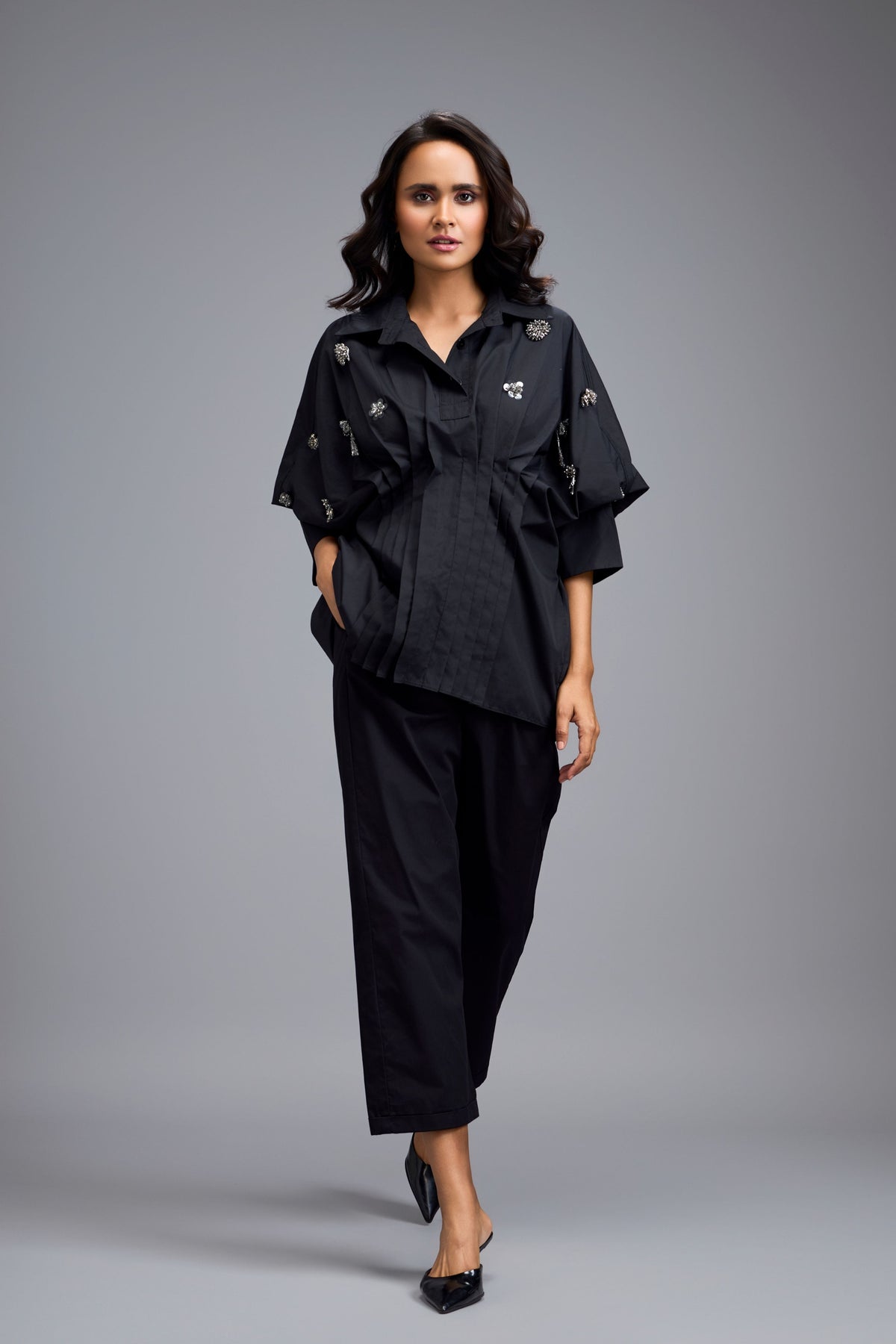 Embellished Button Down Shirt