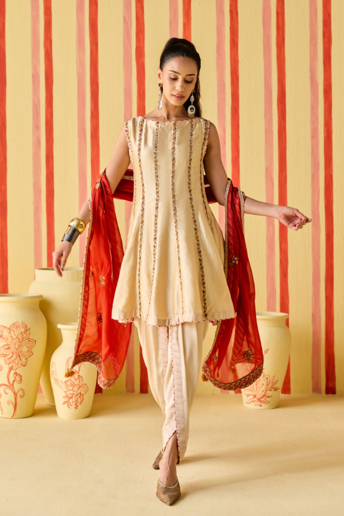 Dhyuti Tussar Kurta Set