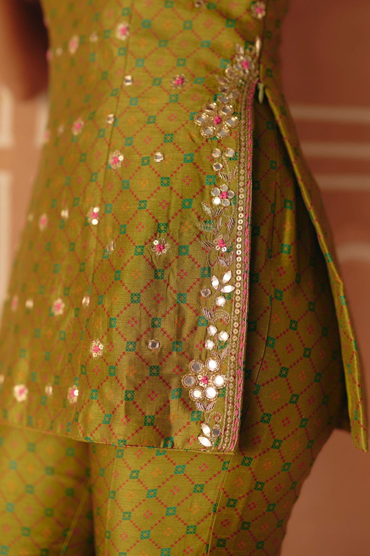 Parrot Green Tunic Set