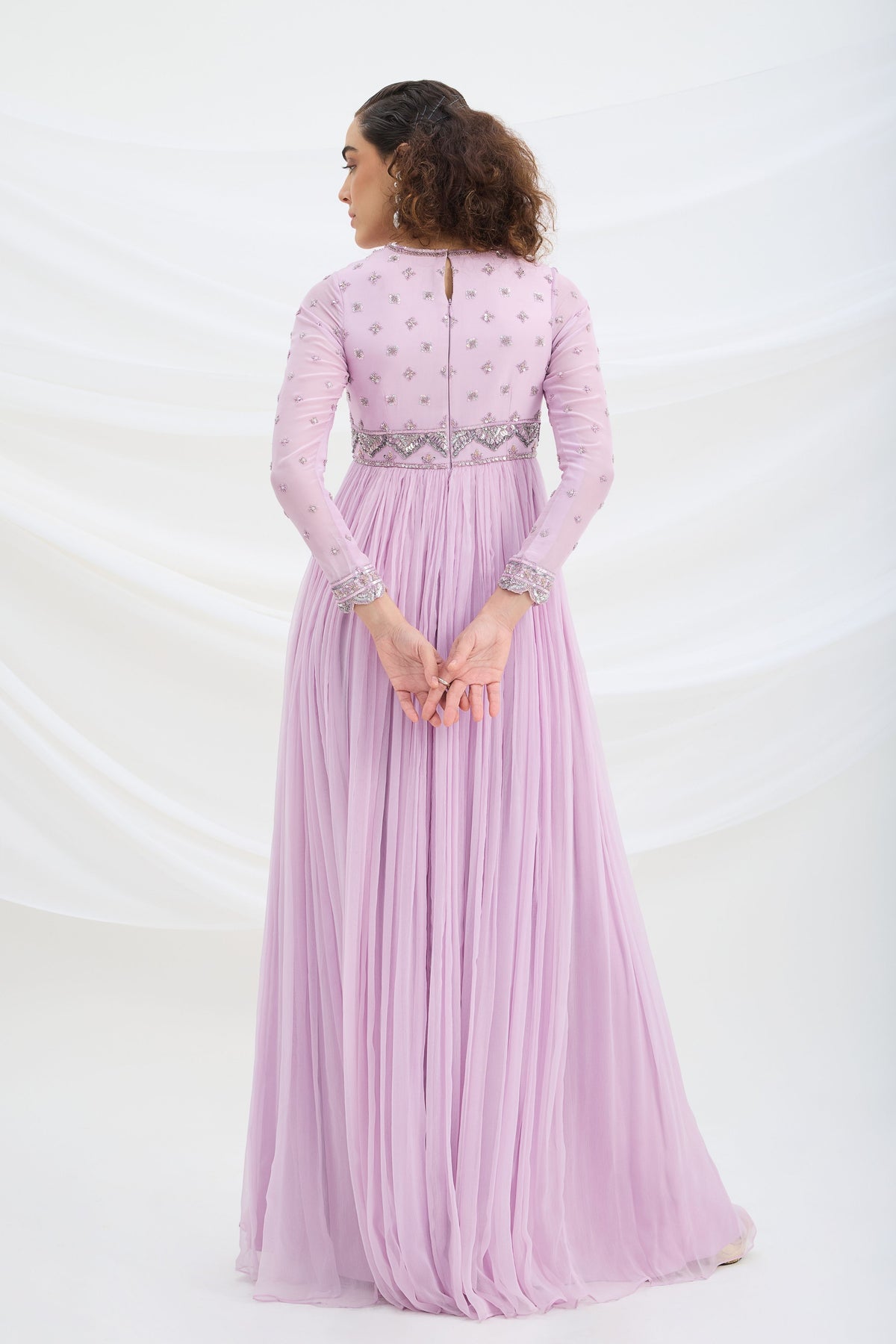 Lilac Embroidered Dress