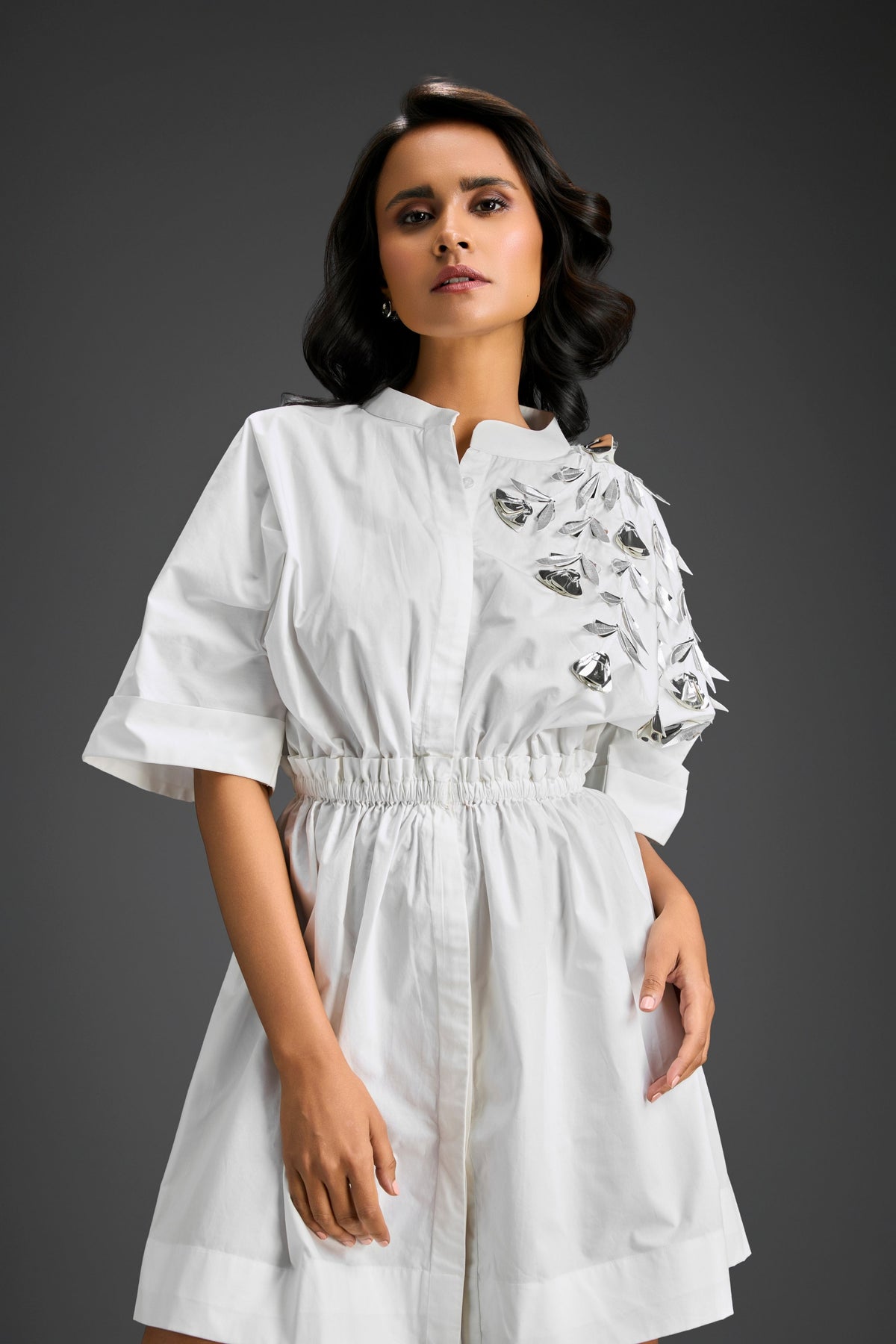 White Embroidered Dress