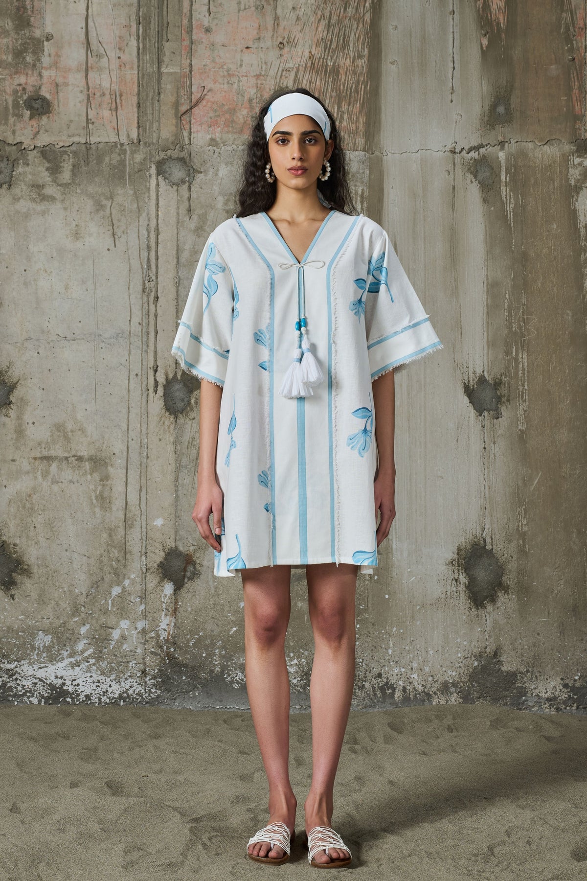 Moonlit Bloom Kaftan Dress