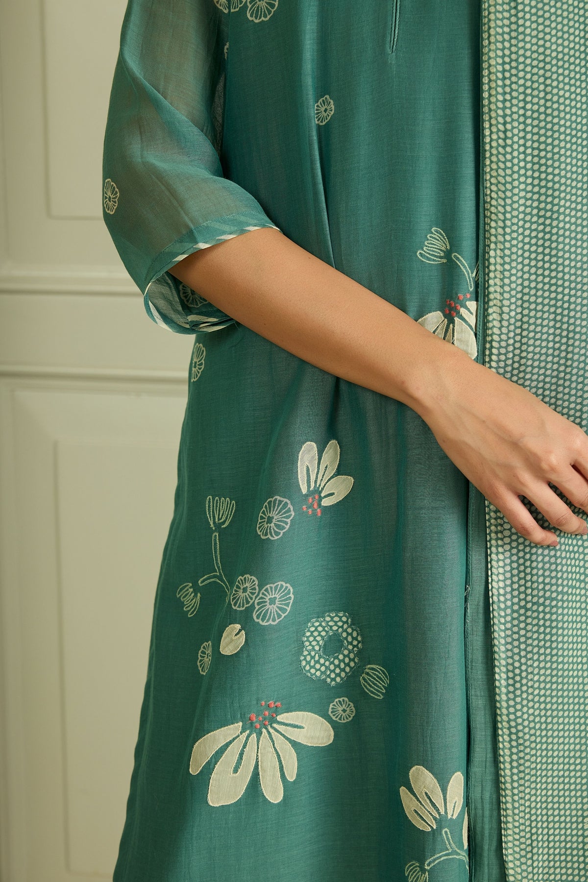 Emerald Applique Kurta Set