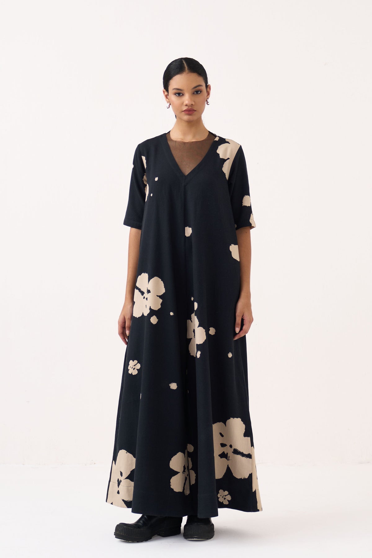 Black Floral Jumpsuit