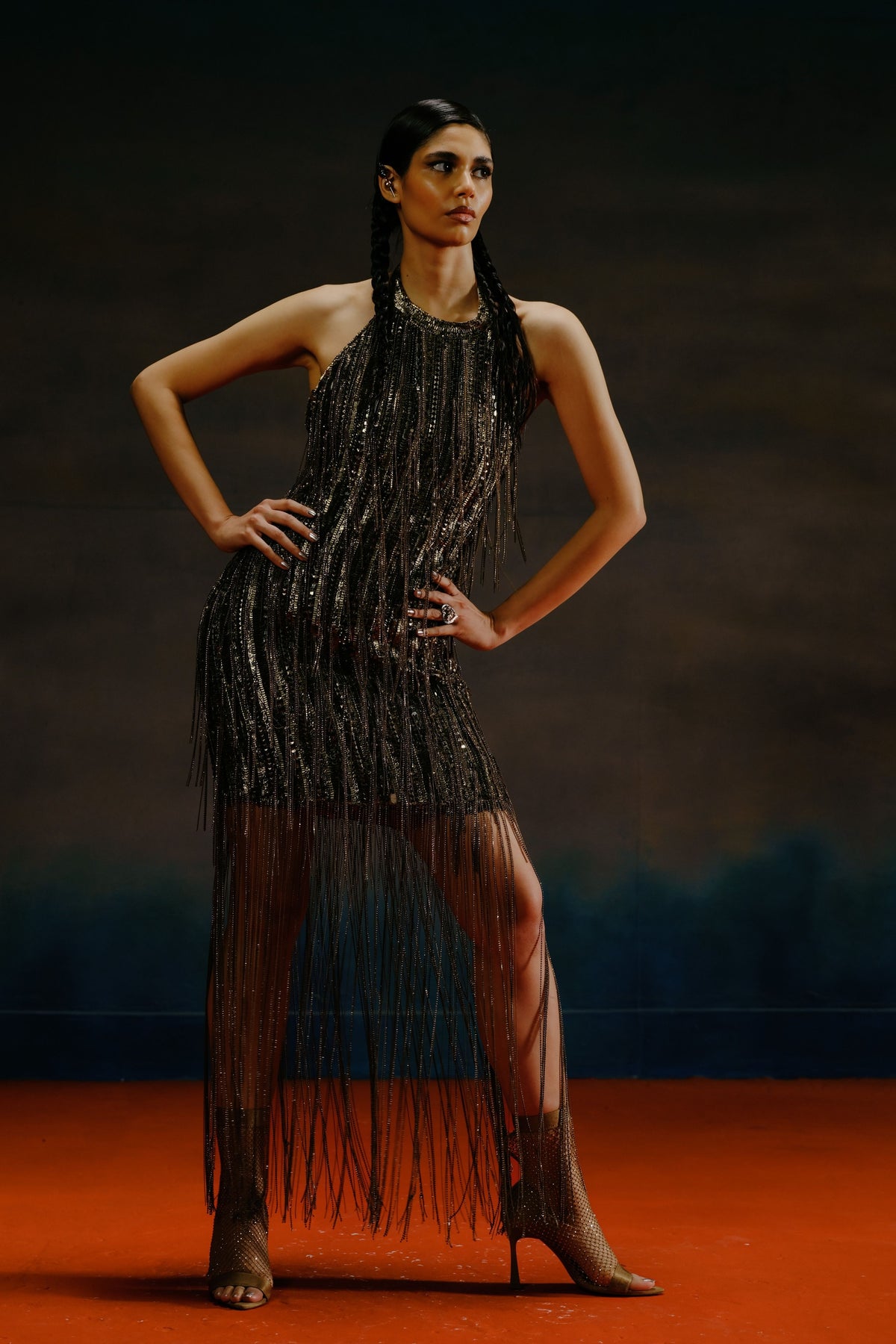 Textured Sequins Dress