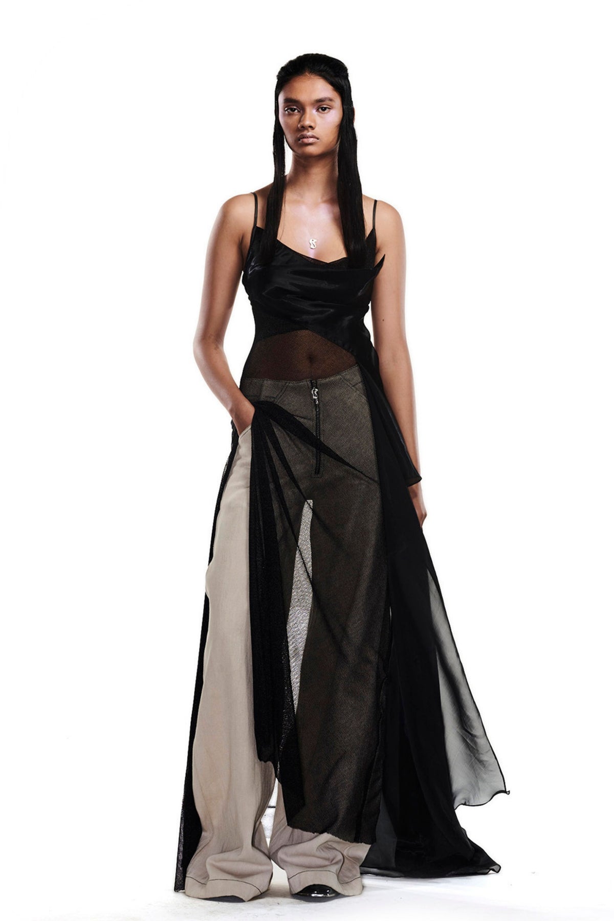 Metal Mesh Slip Dress