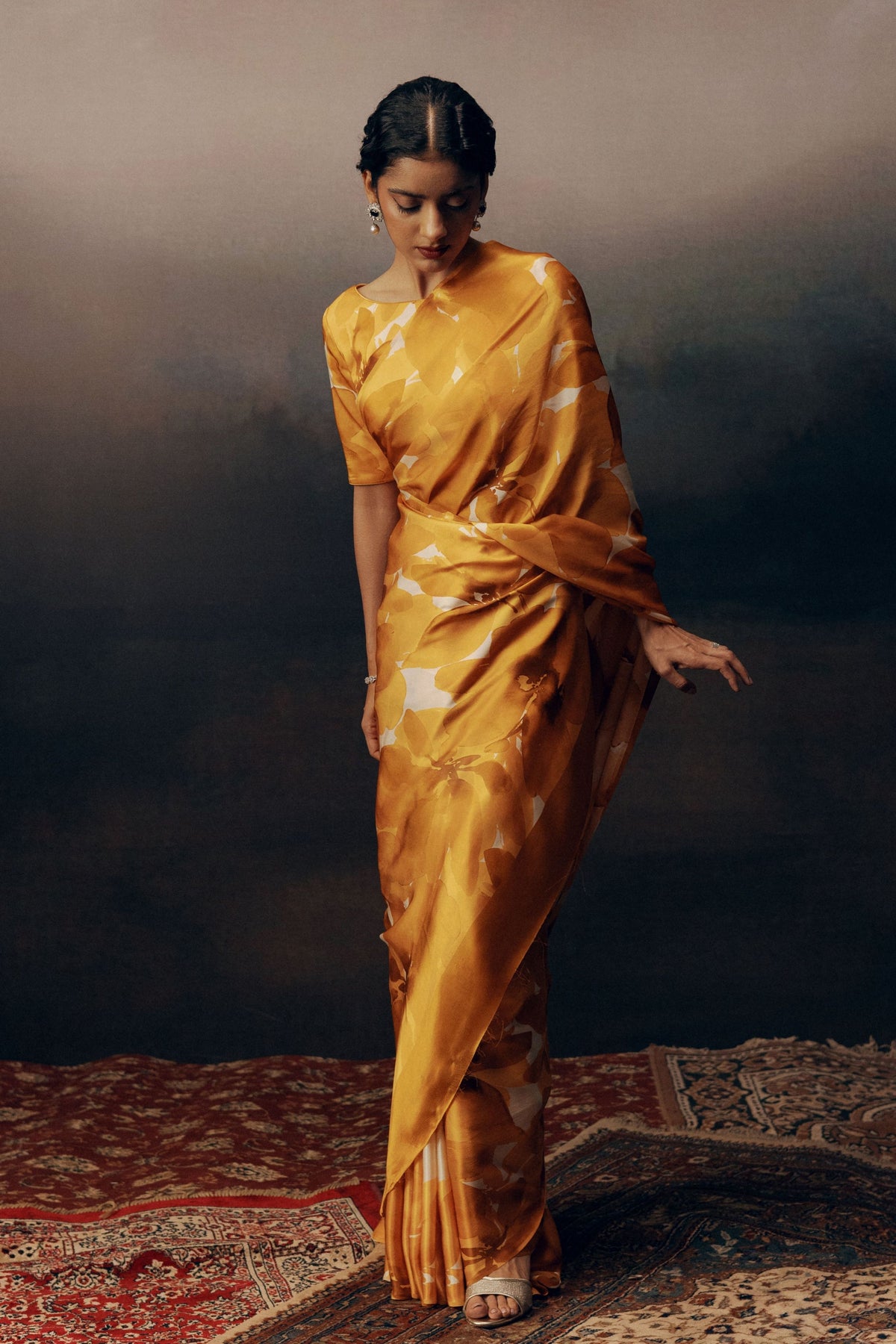 Lara Saree in Tangerine