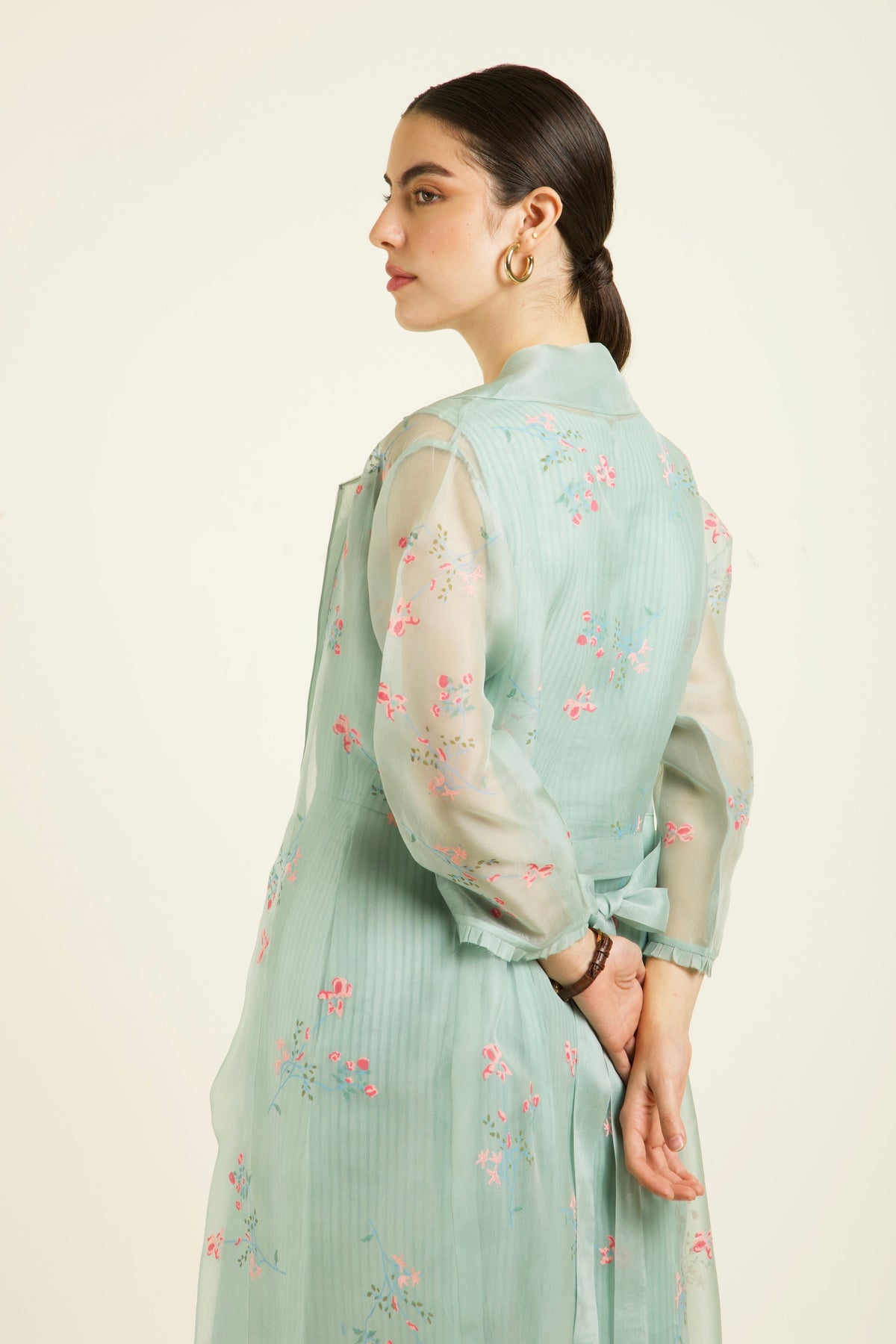 Mint Stripe Organza Dress