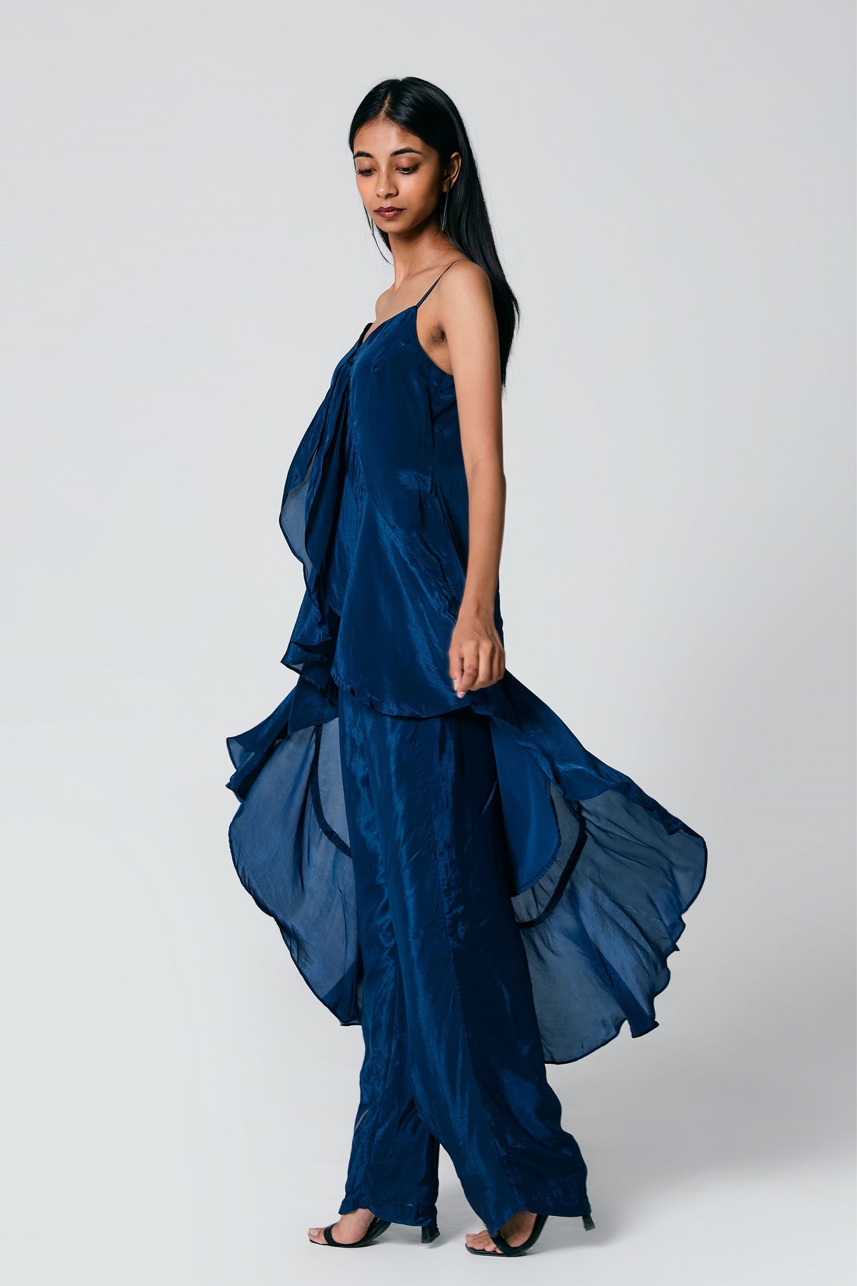 Ruffle High-Low Co-ord Set