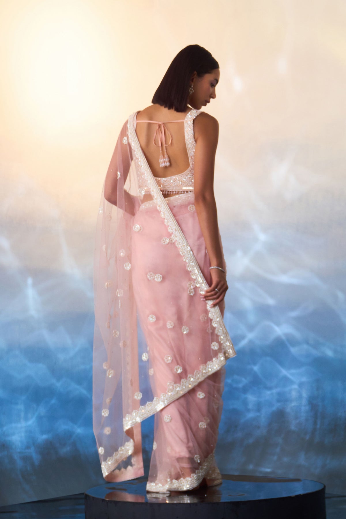 Blush Pink Saree Set