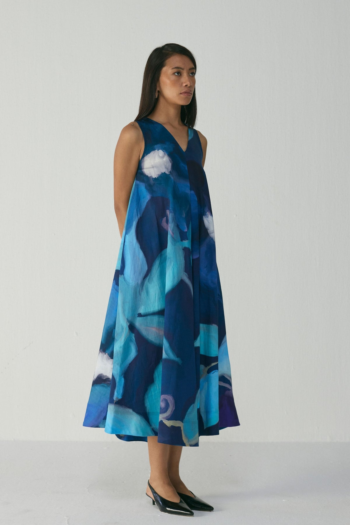 Blue Lagoon V-neck Dress