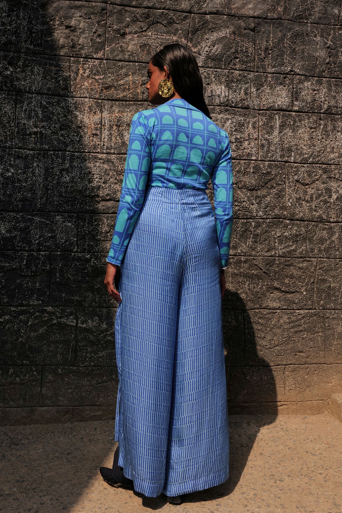Short Jersey Dress in Blue Frame