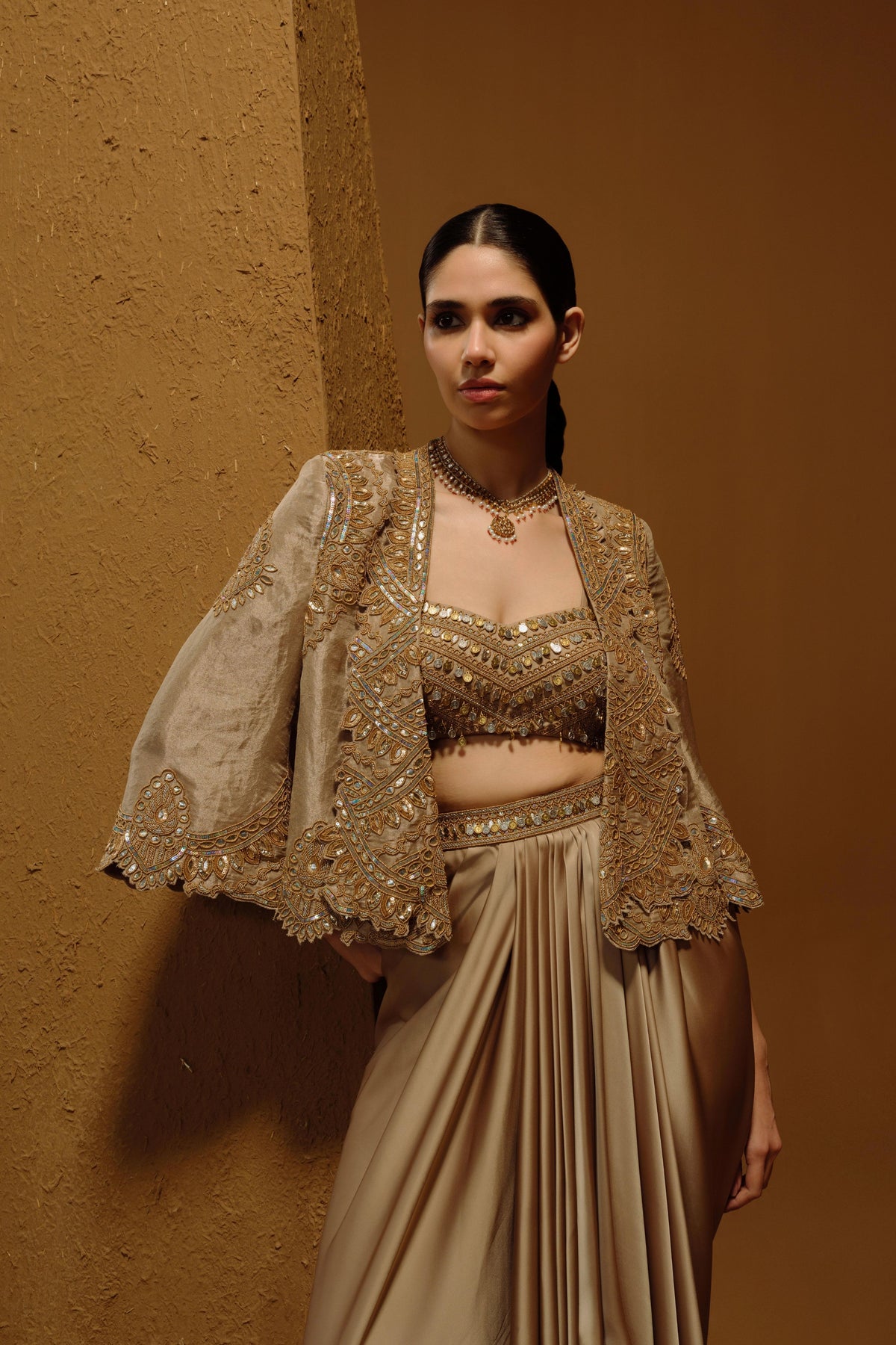 Amli Cape and Skirt Set