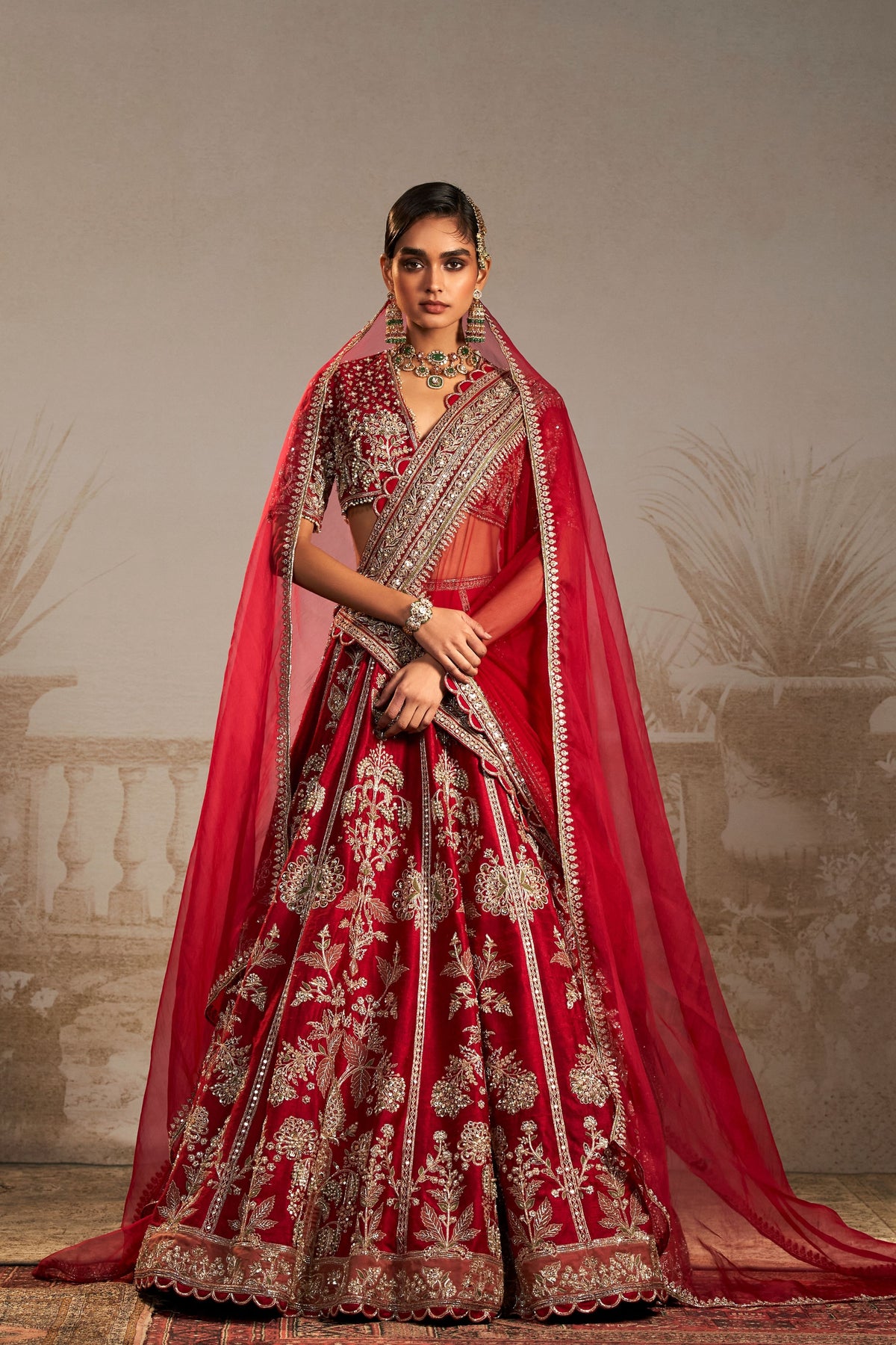 Shanno Red Lehenga Set