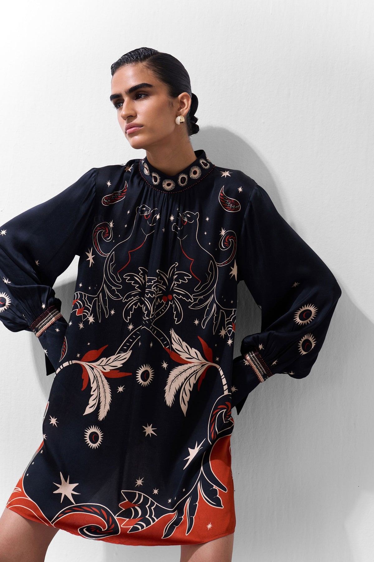 Amber Mini Nocturnal Jungle Dress