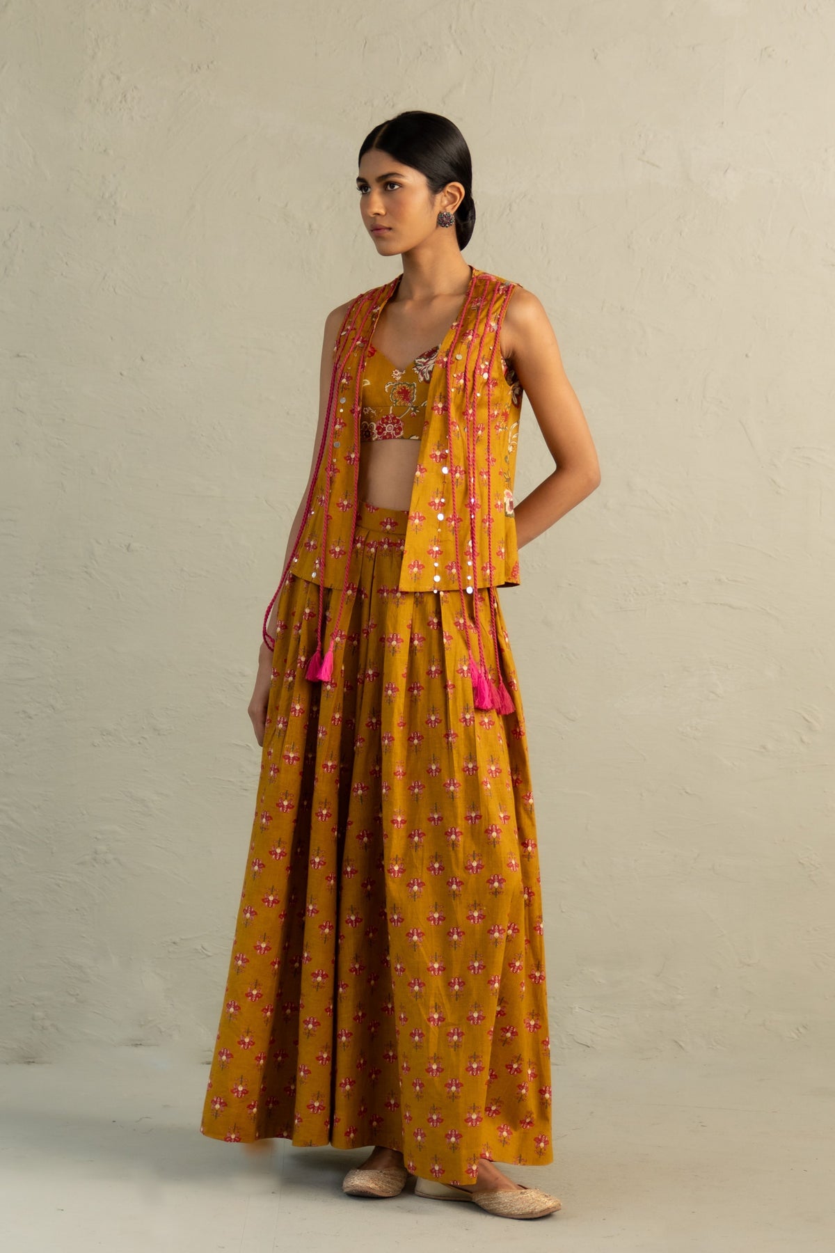 Mustard Skirt Set