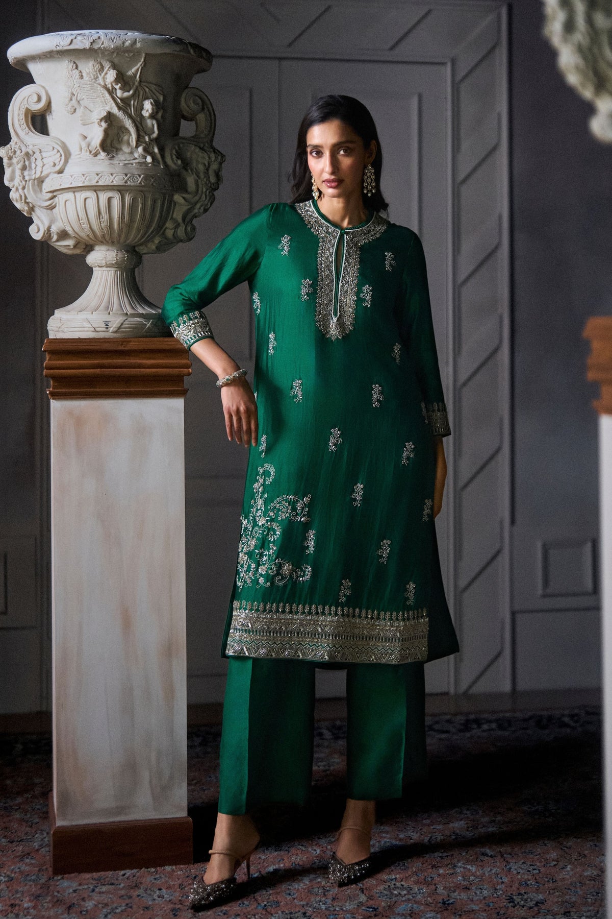 Orina Greem Kurta Set