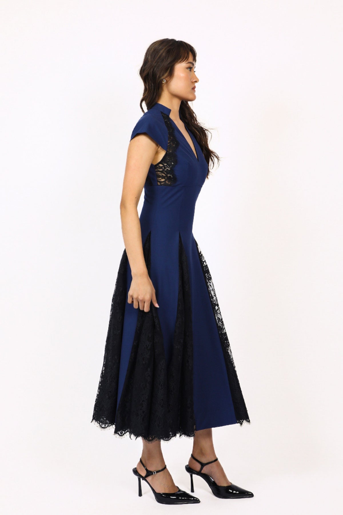 Lace Godet Dress