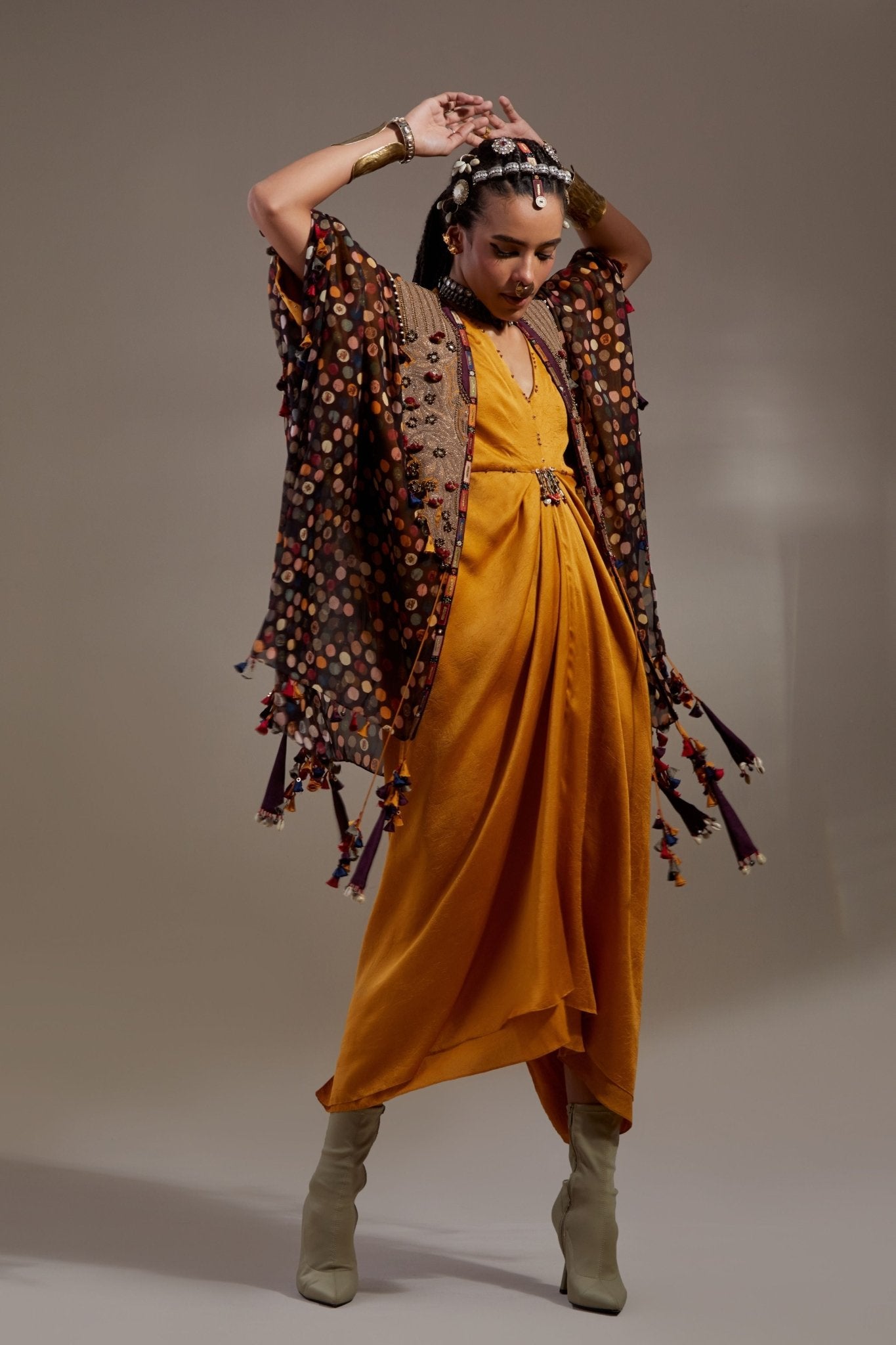 Veni Dupatta Jacket Set - Aseem Kapoor - Elahe