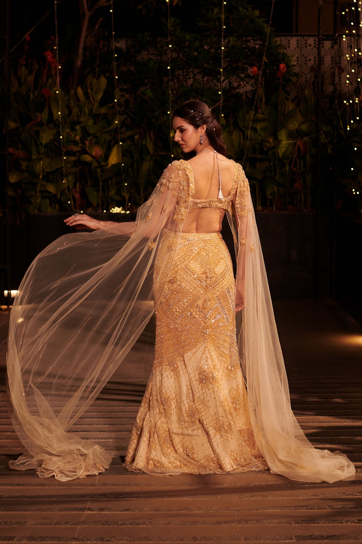 Campagne Gold Lehenga Set