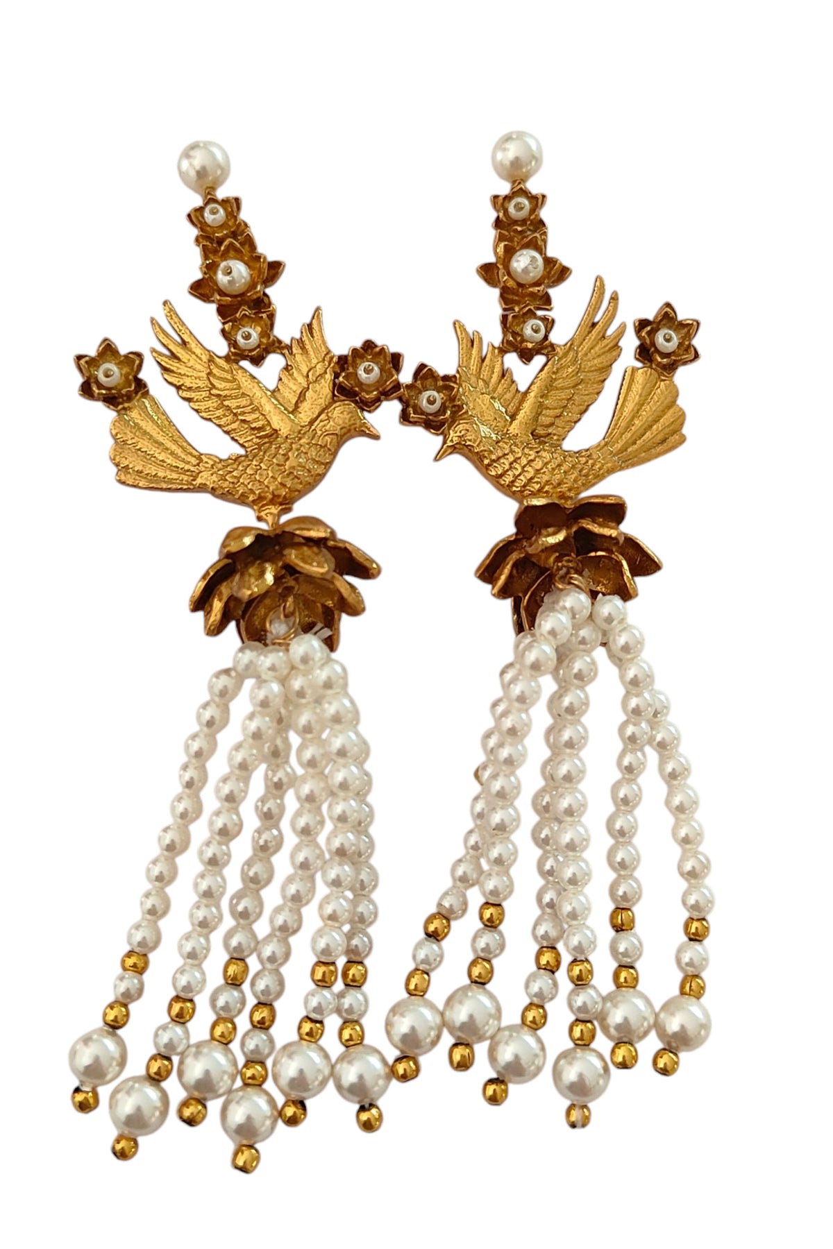 Panchee Pearl Tassel Earrings