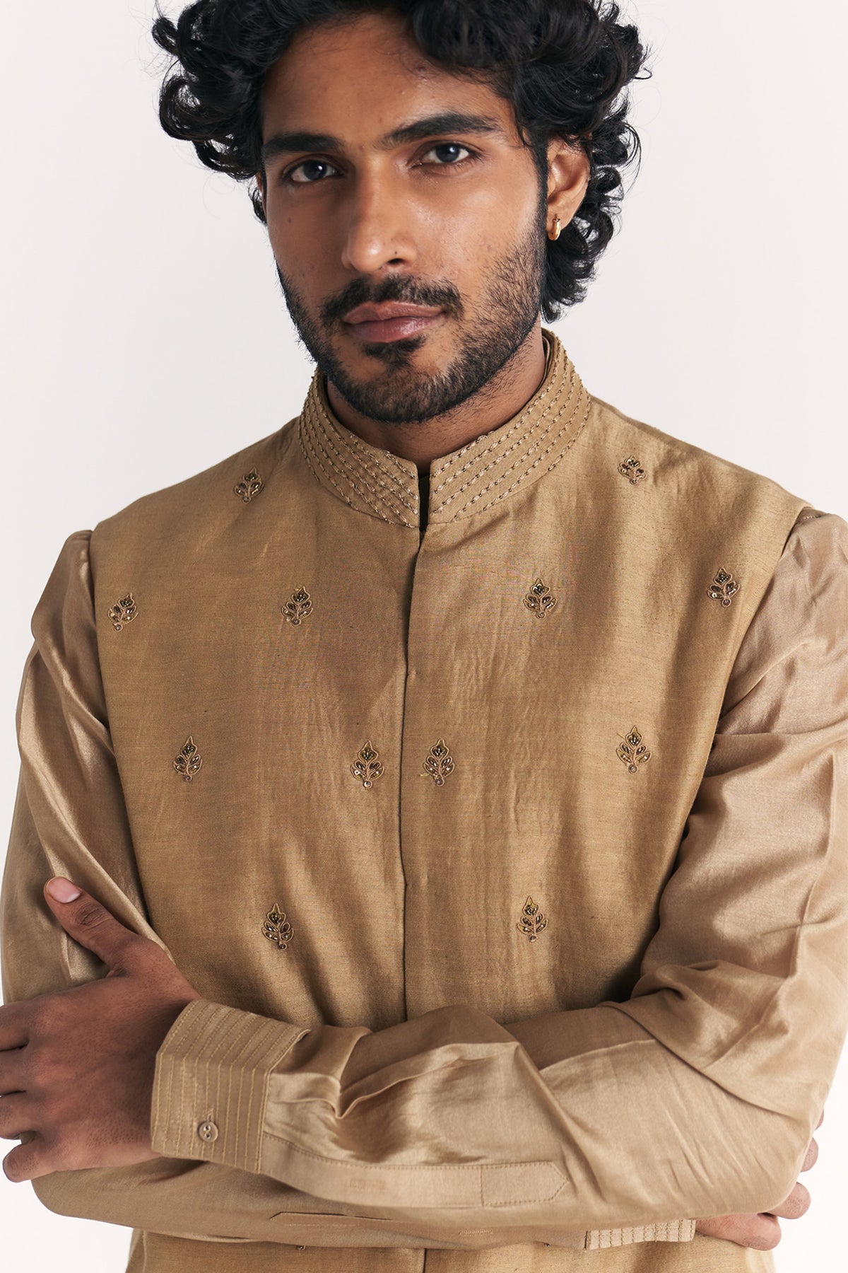 Yawar Green Nehru Jacket Set