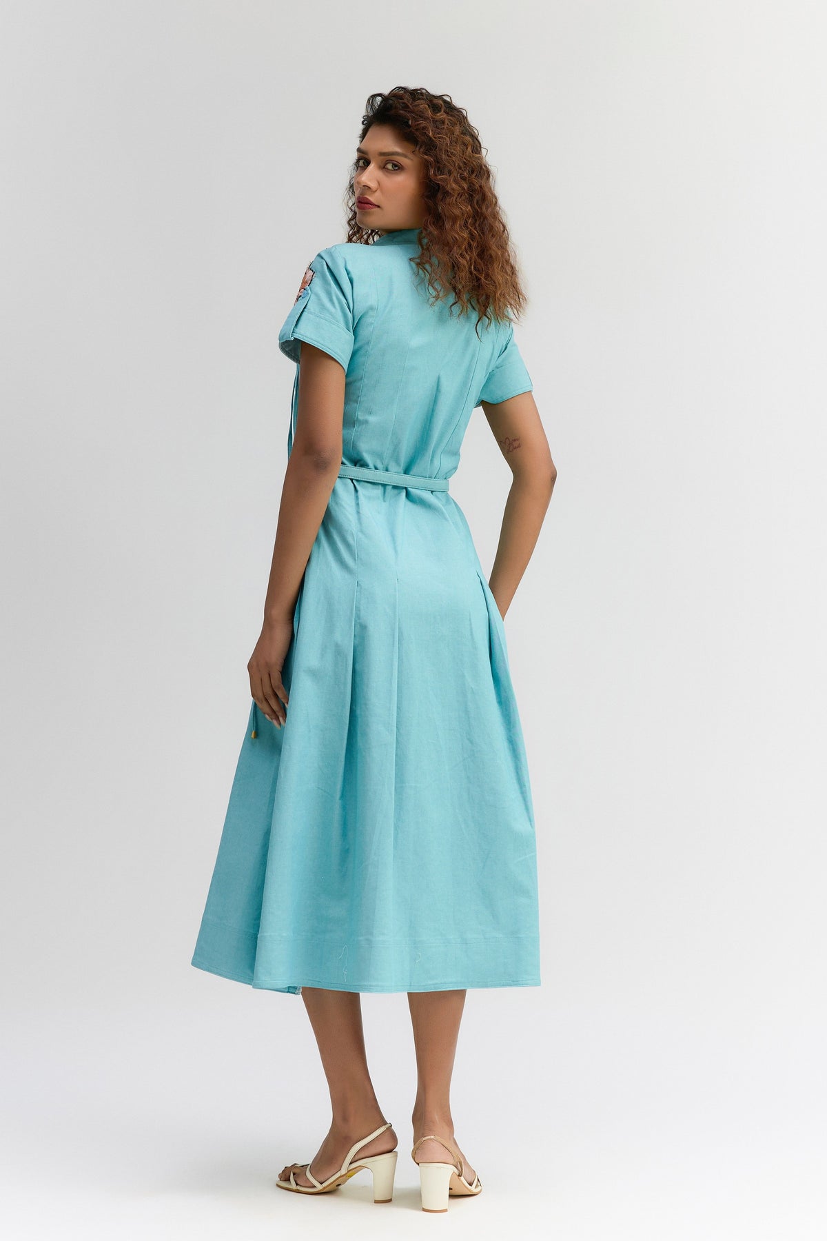 Denim Button-up Dress