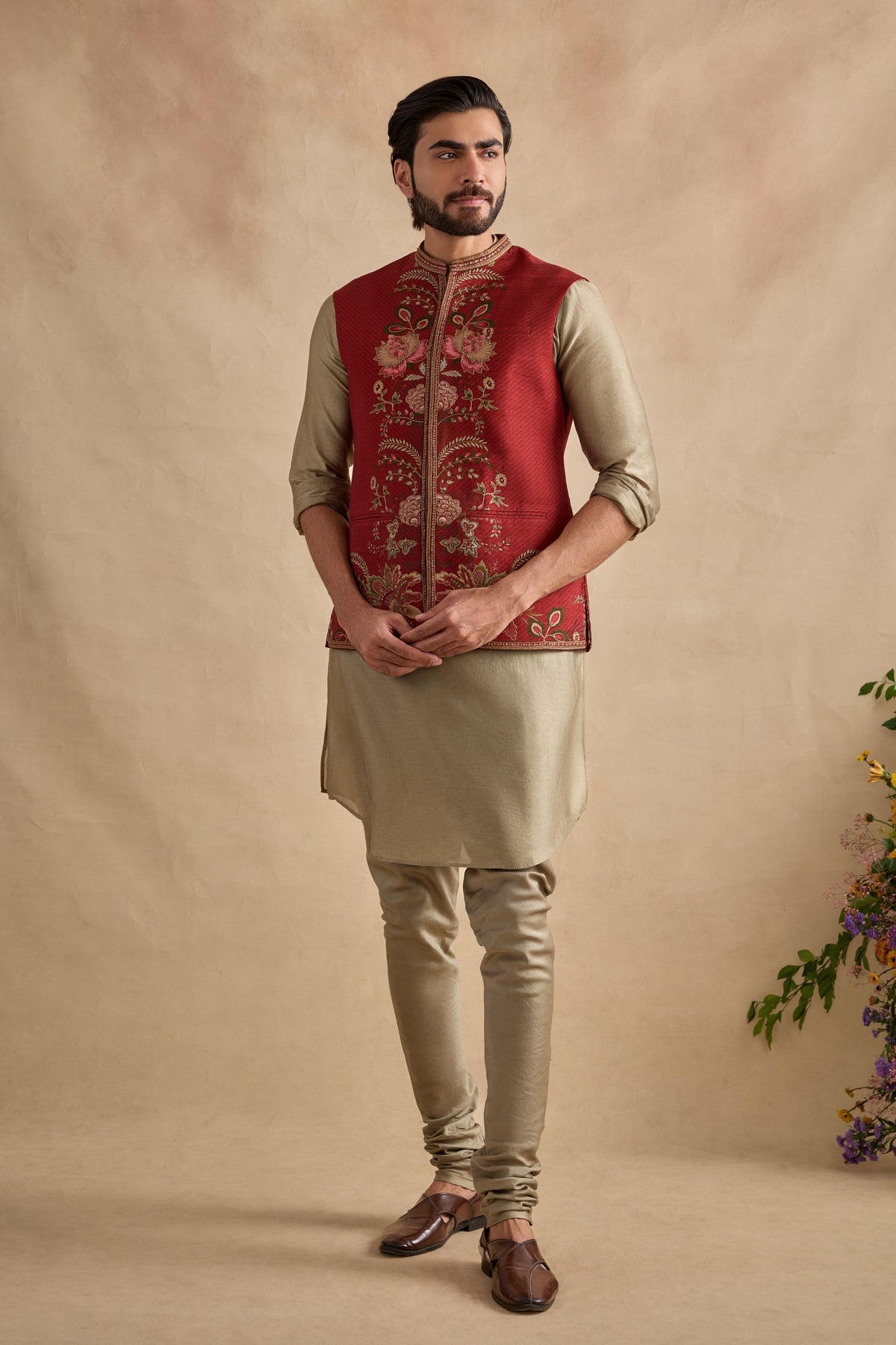 Ishvik Crimson Bundi Set