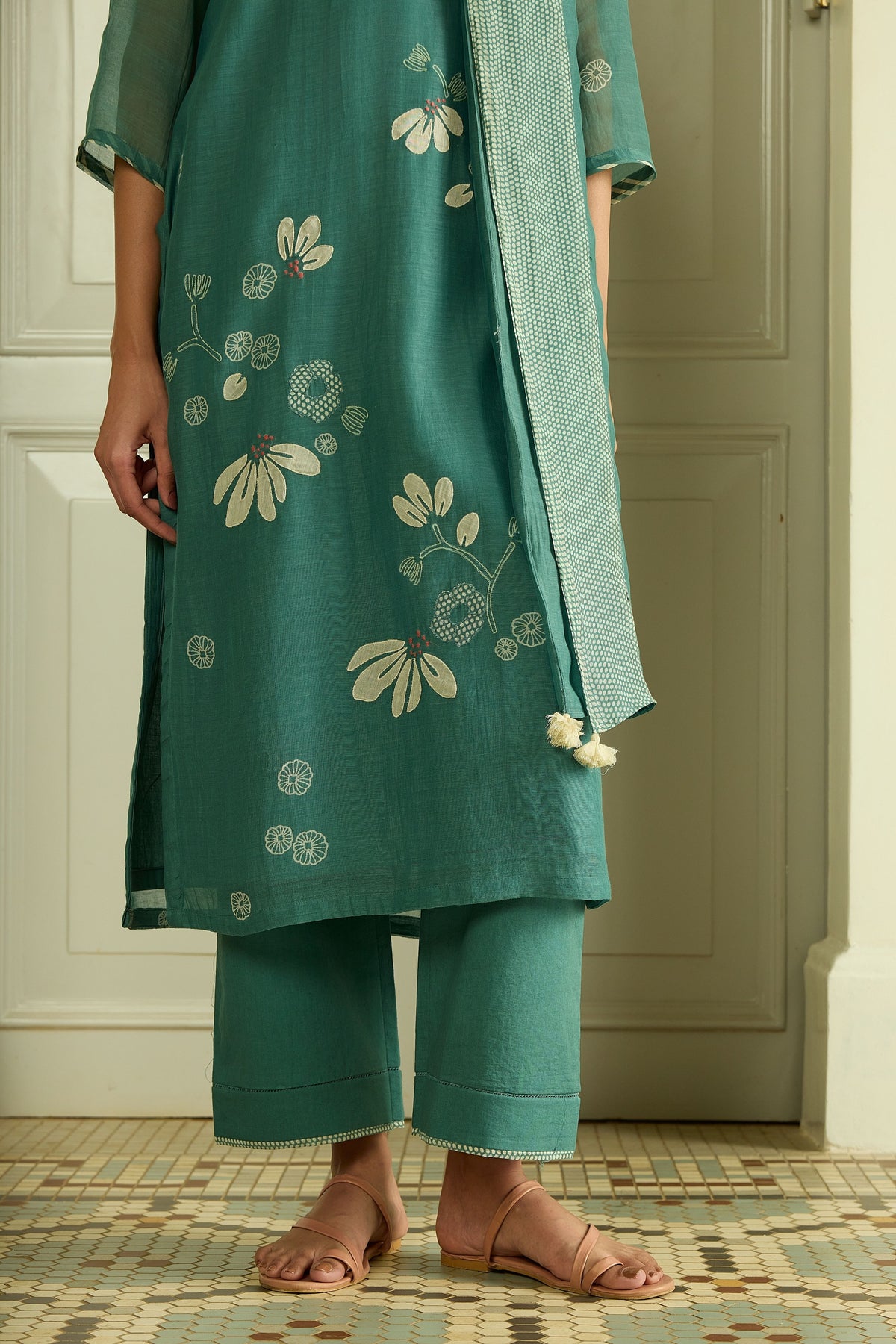 Emerald Applique Kurta Set