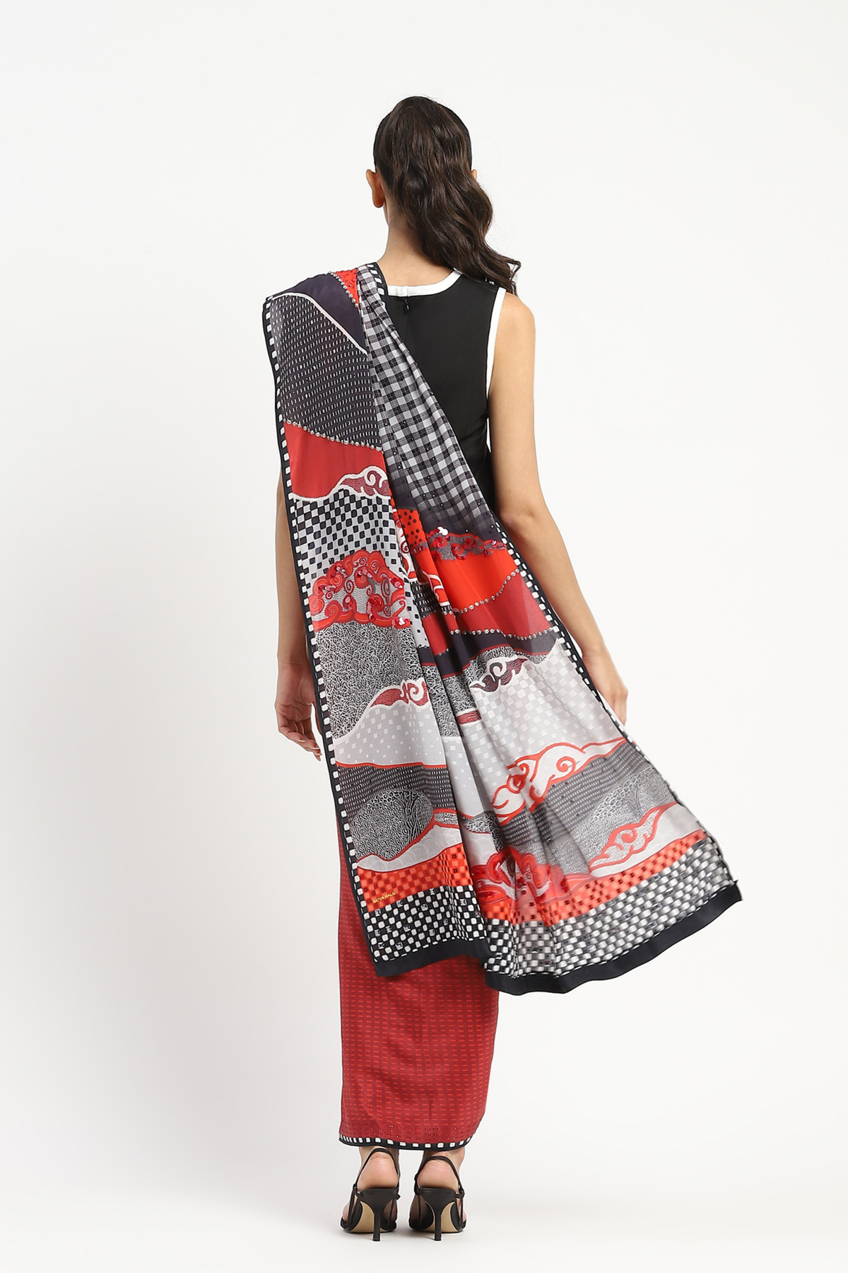 Whirl Interrupted Embellished Saree