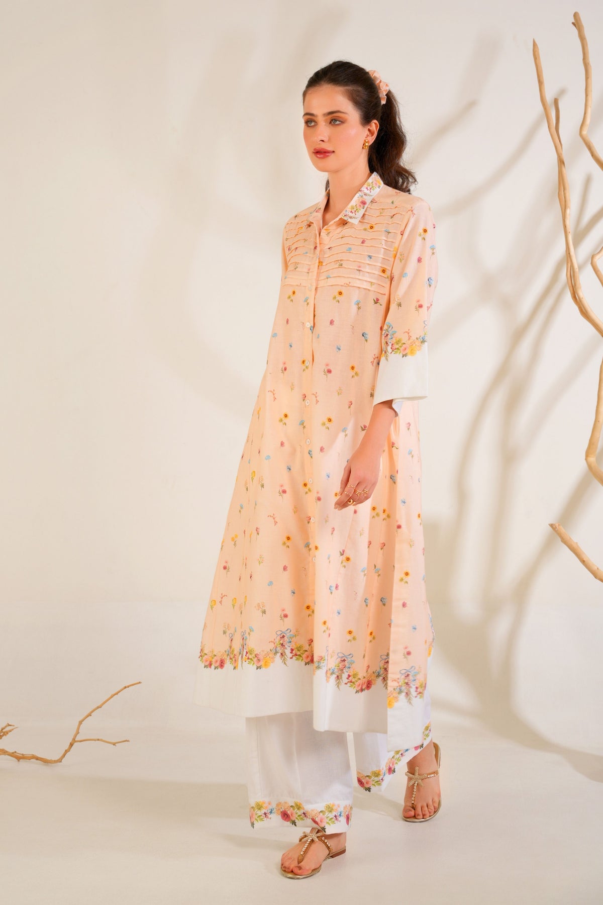 Nude Peach Kurta Set