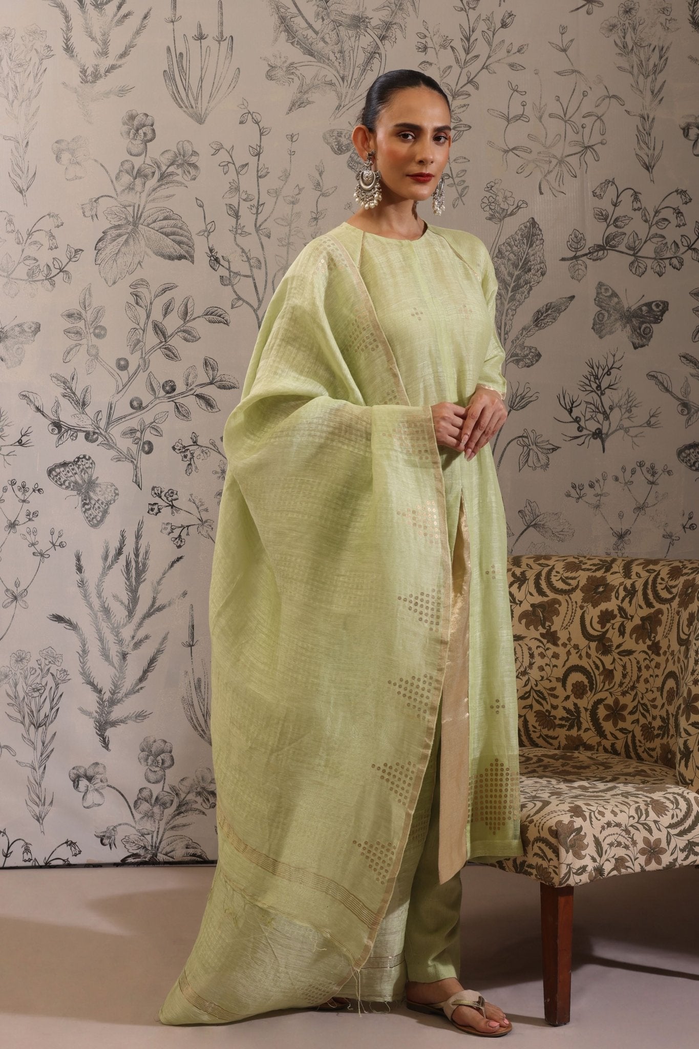 Piyusha Green Kurta Set - Taisha - Elahe