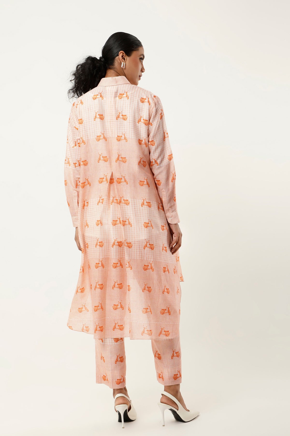 Orange Printed 3 Piece Set