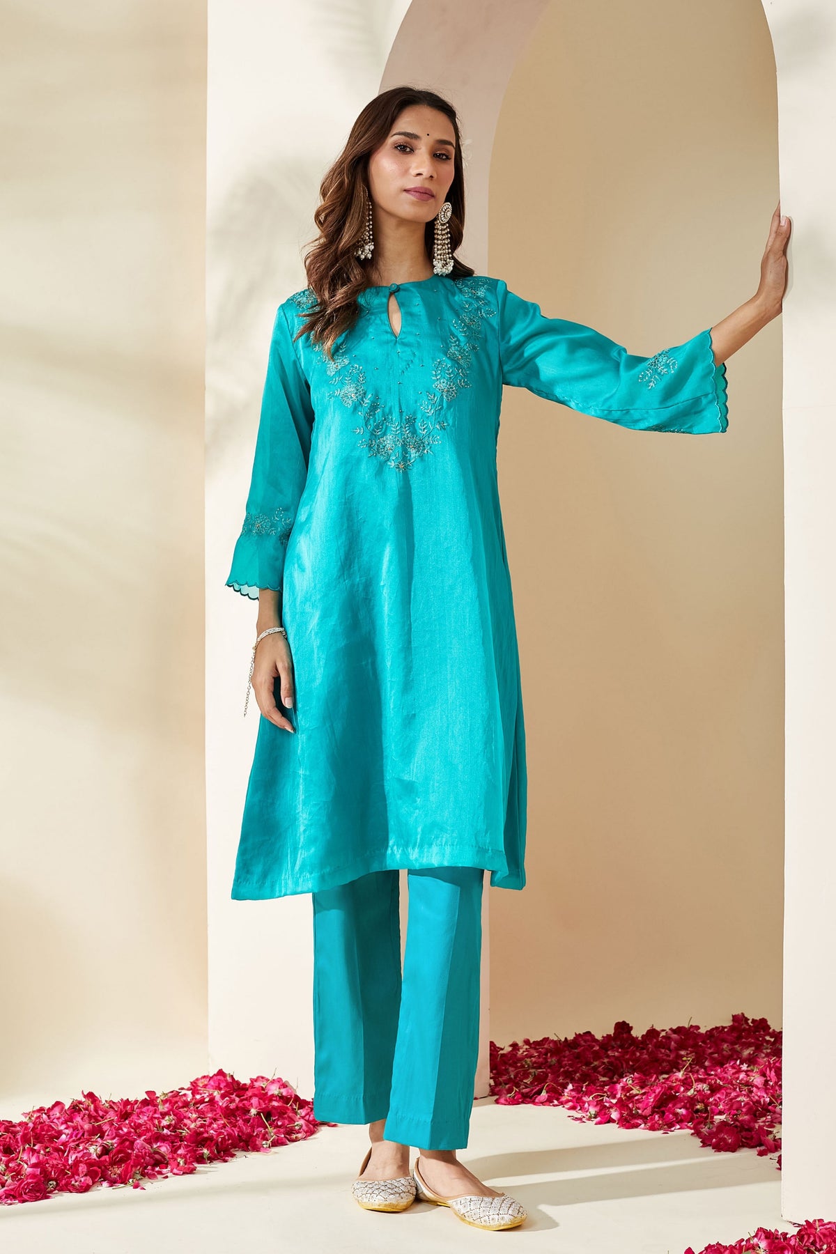 Turquoise Ruksaar Kurta Set