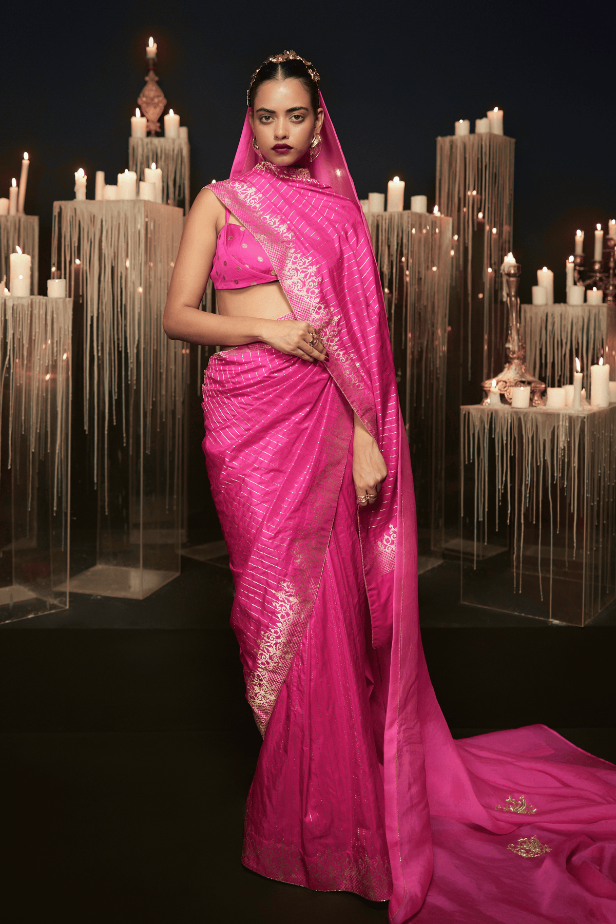 Femme Fatale Saree in Pink