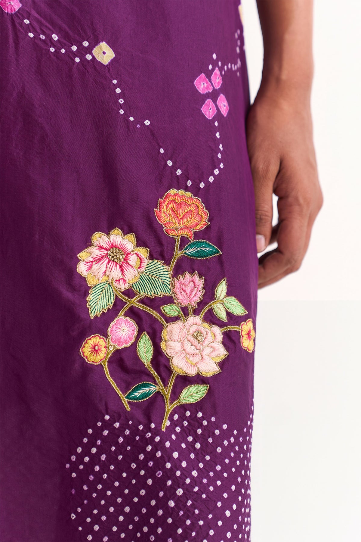 Yuri Wine Kurta Set