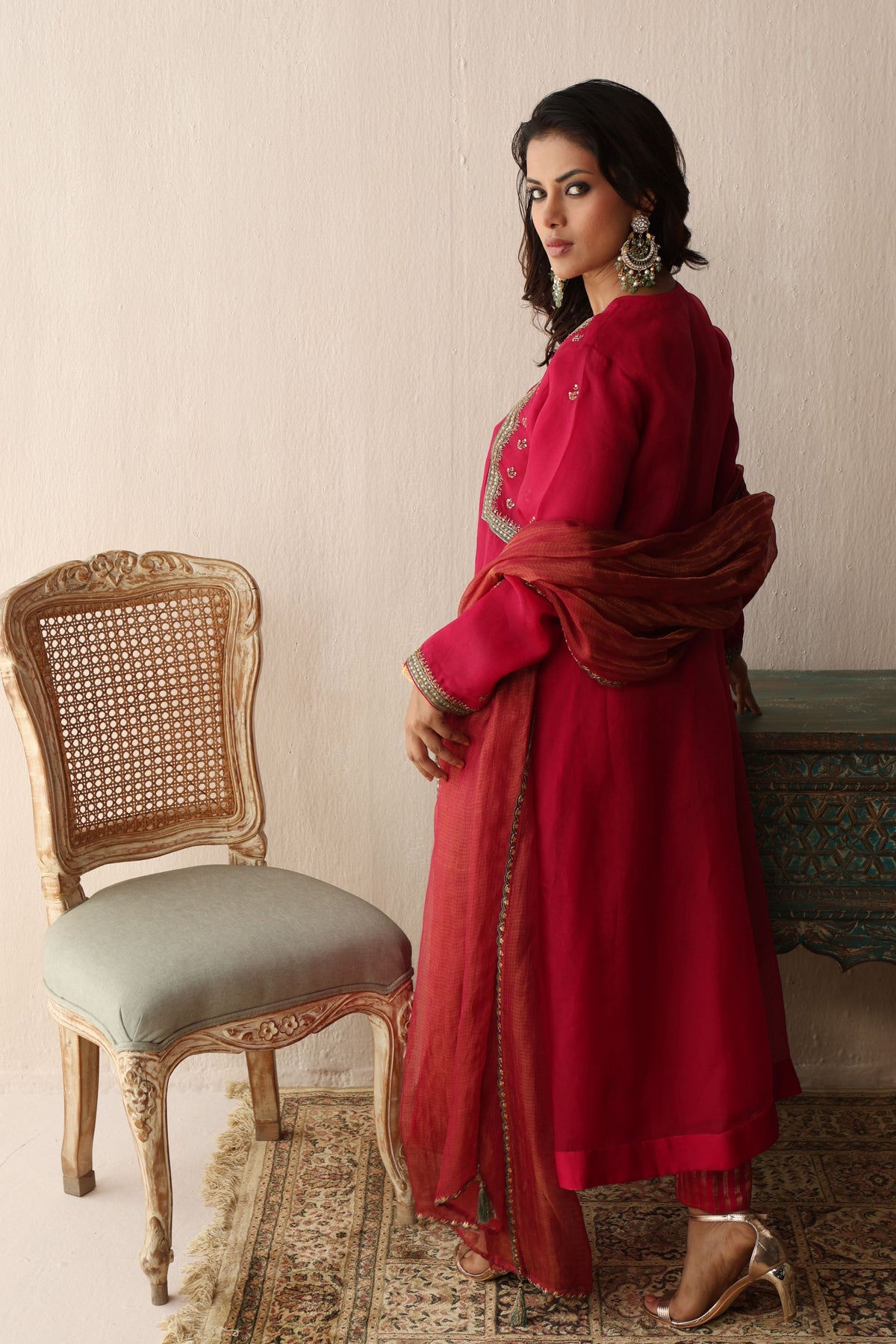 Rani Hand Embroidered Kurta Set
