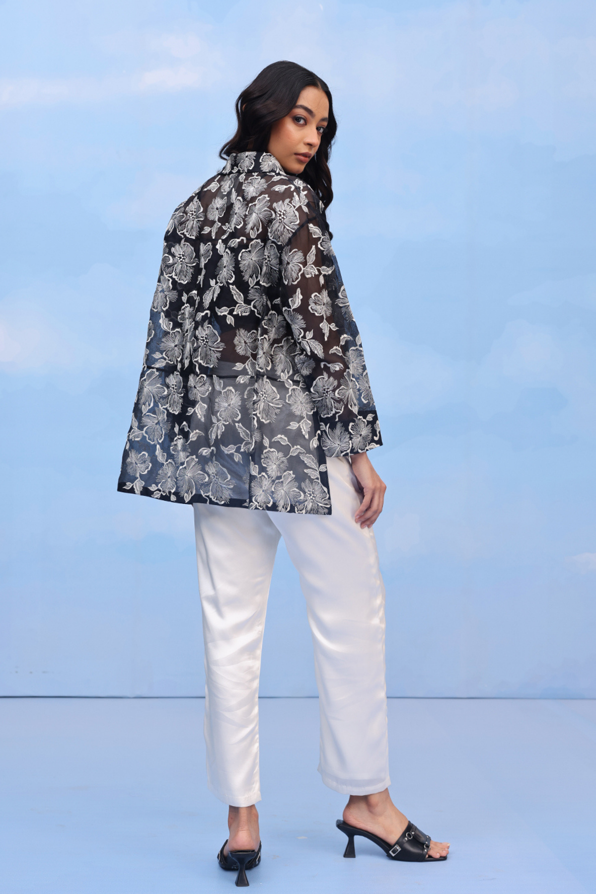 Hibiscus Motif Shirt