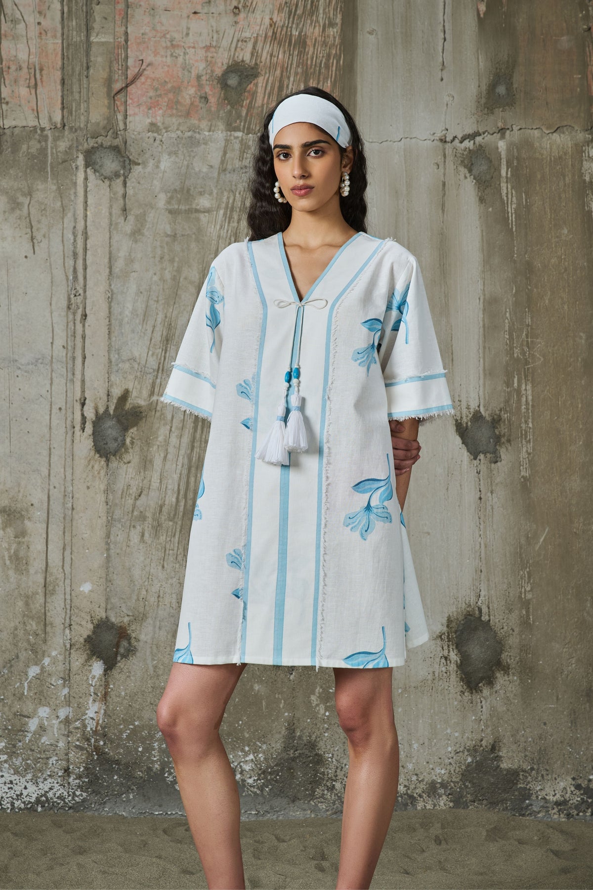 Moonlit Bloom Kaftan Dress
