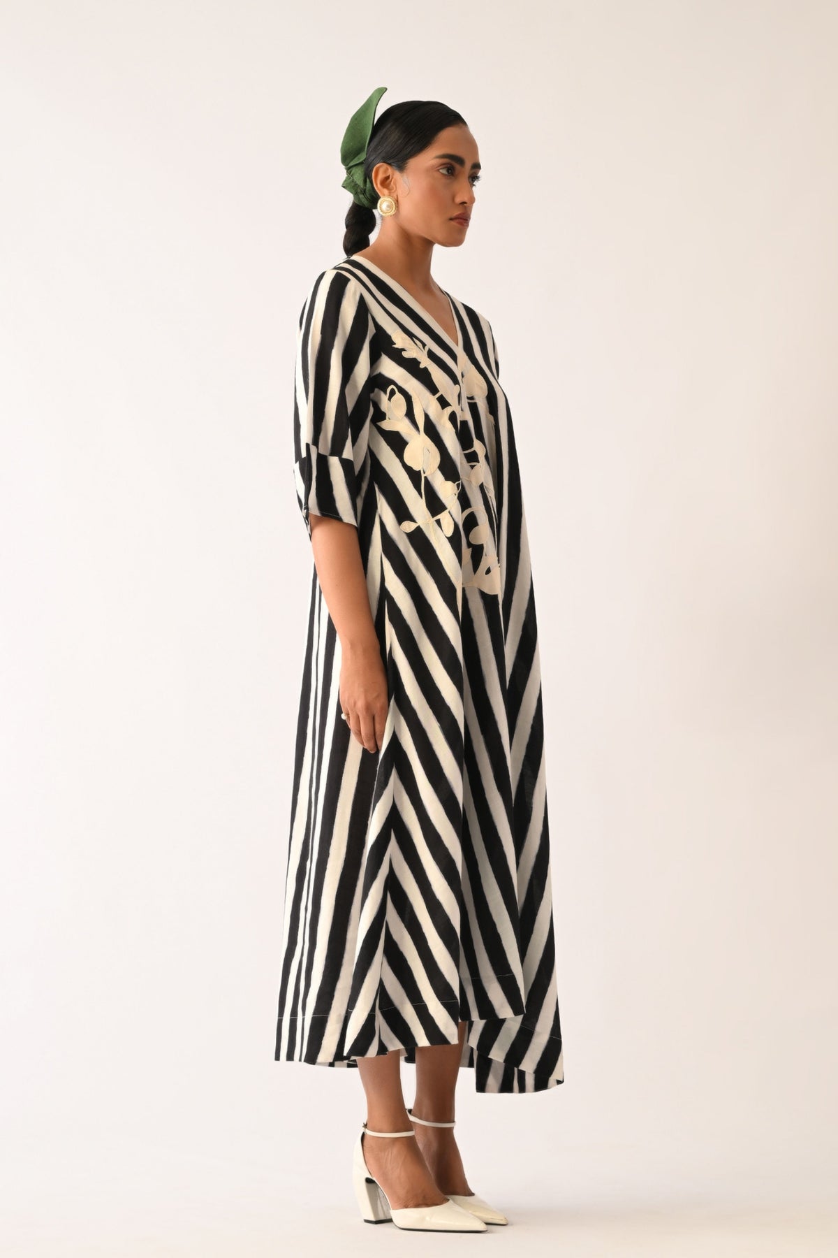 Revolt B&W Mayflower Applique Dress