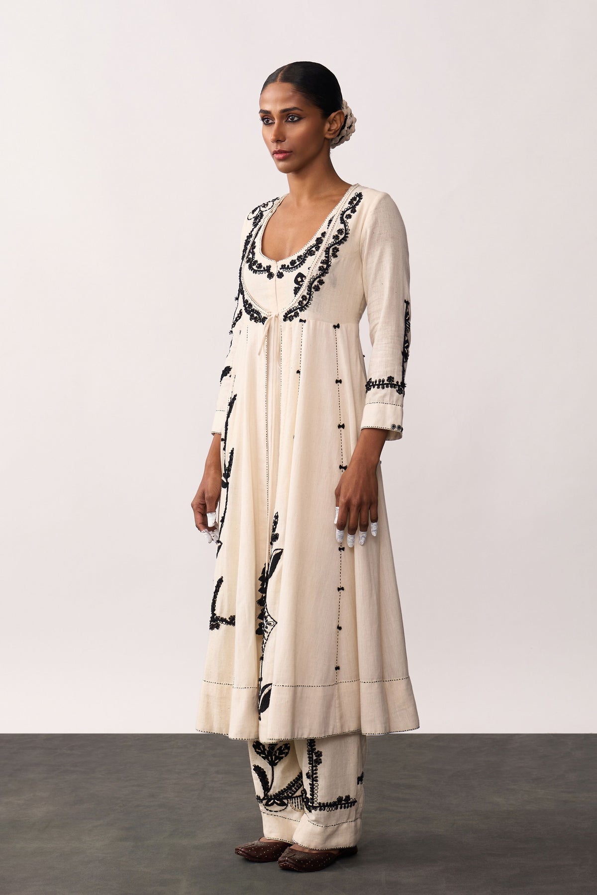 Hazrat Ivory Anarkali Set