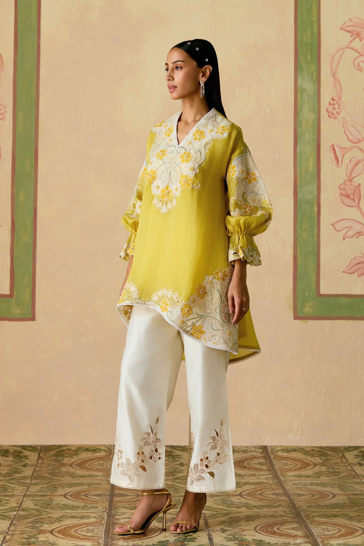 Yellow Applique Co-ord Set