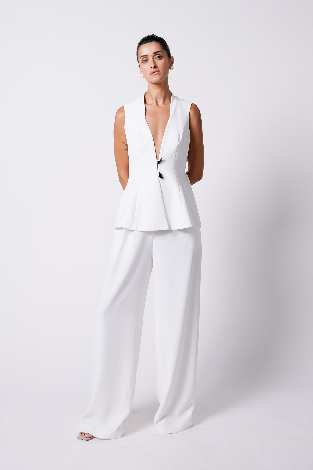Tan Flared Trousers