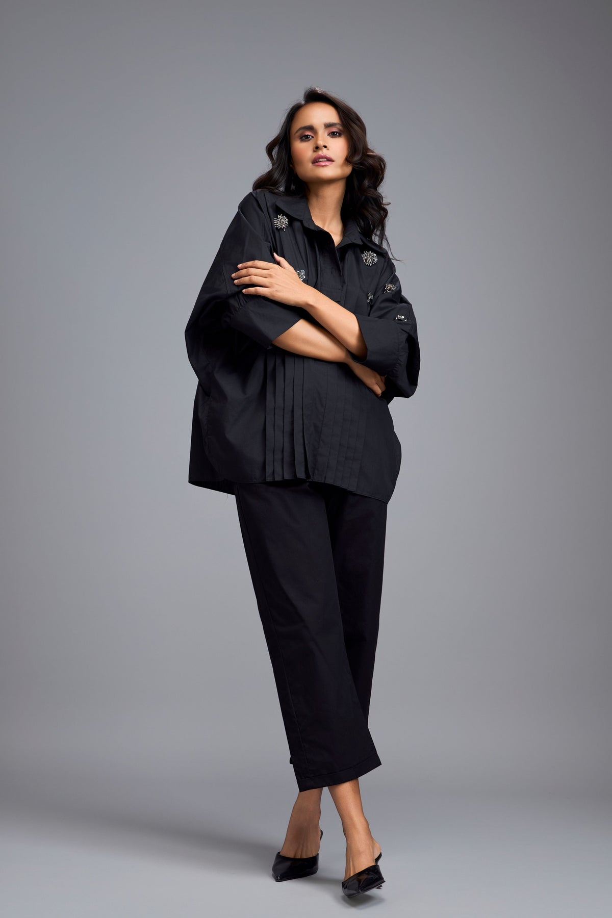 Embellished Button Down Shirt